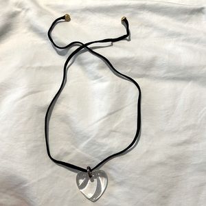 Rare Baccarat Crystal Heart Necklace